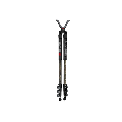El BOG Adrenaline Bipod es portátil, versátil y estable, con bloqueo de patas, picos retráctiles y el sistema Switcheroo® para cambios rápidos de accesorios.