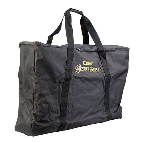 La bolsa de transporte Caldwell The Stable Table es resistente, con correas acolchadas y un diseño duradero que protege y facilita el transporte de tu mesa a cualquier lugar.