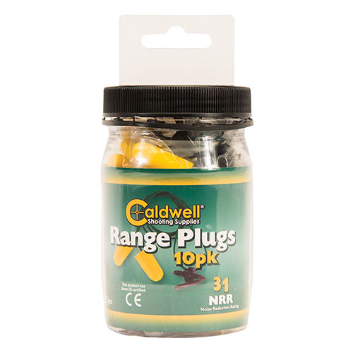 No pierdas tus tapones para los oídos con los Caldwell Range Plugs, que tienen cordón y clip, son cómodos y fáciles de usar durante horas.