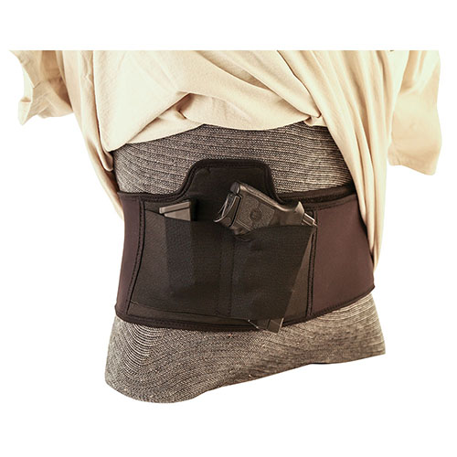Lleva tu arma cómodamente con el Caldwell Tac Ops Belly Band Holster, hecho de material transpirable, con protección deslizante y lavable a máquina.