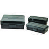 La caja de municiones Frankford Arsenal con bisagra mecánica es resistente, apilable y permite etiquetar, ideal para .38SPL, .38 Super y .357 Mag.