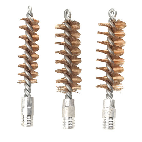 El set de cepillos de bronce Tipton incluye 6 piezas específicas por calibre, con un estuche duradero y cepillos de bronce de alta calidad para calibres 410 a 10ga.