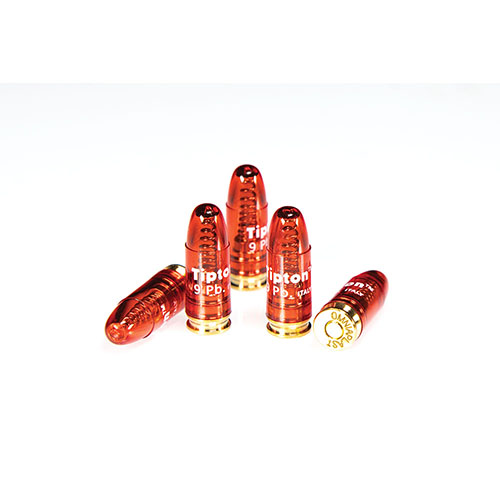 Los Tipton Snap Caps 9 mm Luger son ideales para proteger tu arma, ajustar el trigger pull y liberar la tensión de los muelles del martillo al almacenarla.