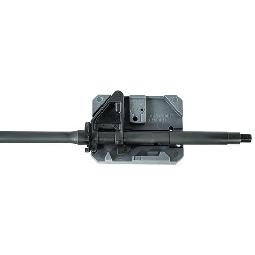 ¿Cansado de asegurar las piezas de tu AR mientras instalas un pin o resorte? El AR-15 Bench Block es la herramienta perfecta con múltiples muescas y orificios.