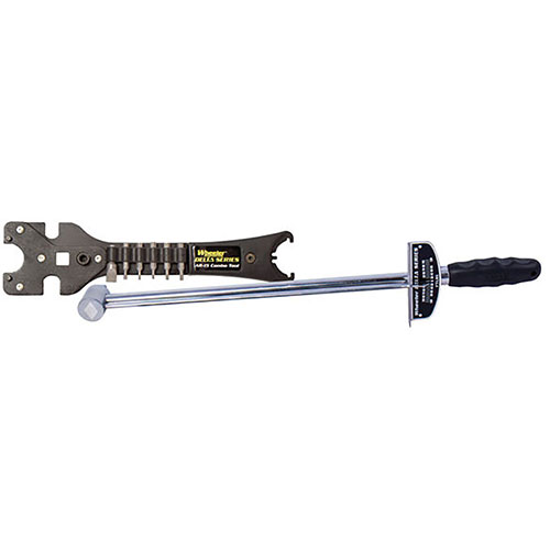Con la herramienta Wheeler Delta Series AR Combo, cubres todas tus necesidades de servicio AR-15. Incluye un destornillador, seis puntas y una llave de torque.