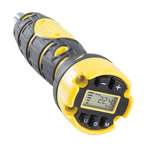 La Wheeler Digital F.A.T. Wrench ofrece ajustes de torque precisos y repetibles, con indicadores audibles y visuales, y un rango de 15-100 in/lbs para mayor precisión.
