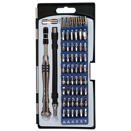 El set de destornilladores micro de precisión Wheeler incluye 58 piezas y viene en un estuche organizado, ideal para tus herramientas de armero y accesorios.