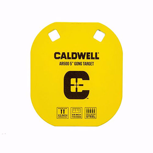 Los nuevos blancos Caldwell AR500 de 5" son duraderos, fáciles de ver y soportan miles de disparos, ideales para competencia y entrenamiento.