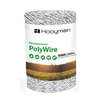 Descubre el Hooyman Polywire de 656 ft, con recubrimiento de cobre y zinc, alta conductividad y 0.25 Ohms/meter, ideal para tus necesidades de cercado.