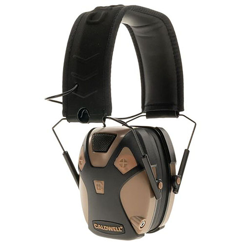Los E-MAX® PRO de Caldwell ofrecen protección auditiva electrónica de alta calidad, con 23dB de reducción de ruido, diseño compacto y controles de volumen fáciles.