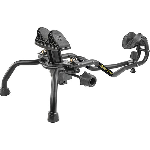 El Caldwell® Stinger Shooting Rest ofrece estabilidad y versatilidad con su sistema de elevación innovador, soportes moldeados y un marco metálico resistente.