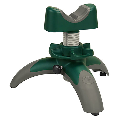 El Caldwell Handy Rest NXT es un soporte versátil que se convierte fácilmente de soporte para rifle a soporte para pistola, fabricado con material duradero y no marcante.