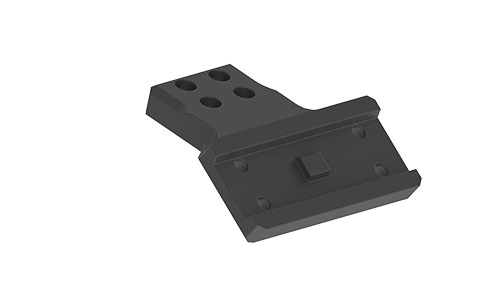 El soporte lateral Aimpoint de ERATAC se adapta a la interfaz universal y permite montar miras red dot Aimpoint con un ángulo de 20°, mejorando tu precisión.