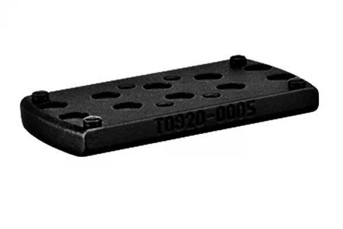 Este adaptador para el interfaz UNIVERSAL permite montar una mira Docter directamente en tu montura de visor ERA TAC, con un desplazamiento lateral de 20 grados para una vista clara.