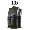 ¡Duplica tu capacidad con el CROSS MAG 10/10! Dos cargadores de 10 rondas, acoplamiento rápido sin herramientas y material transparente para ver la carga.