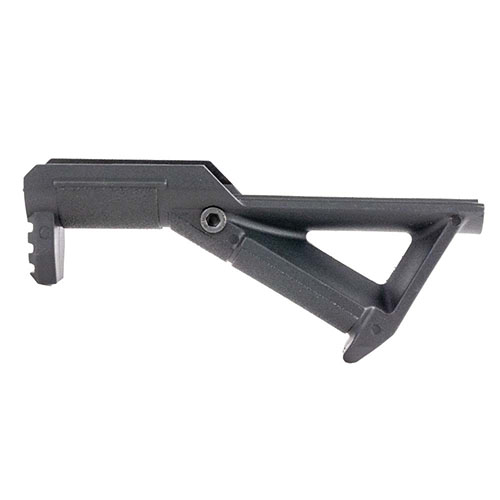 El Barricade Grip Picatinny es ligero, ofrece un agarre cómodo y seguro, con superficie antideslizante y frontal serrado para estabilizar tu rifle en cualquier superficie.
