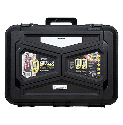 El KST1000 Match Pack incluye 10 temporizadores, es resistente, impermeable y cuenta con modos programables, ideal para entrenamiento y competiciones.