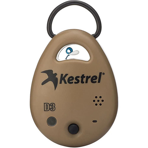 El Kestrel DROP D3 mide temperatura, humedad y presión, ideal para precisión en tiro, aviación y más. Compacto, resistente y con app para datos en tiempo real.
