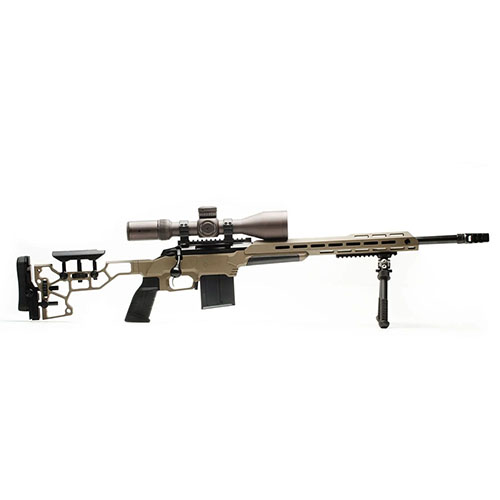 ¡Disfruta de la ergonomía suprema con el MDT ESS Chassis System Kit! Incluye un forend de 15", culata ajustable y empuñadura AR, ideal para tu rifle.