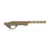 El MDT LSS Gen 2 es un chasis ligero y compacto, compatible con culatas AR y magazines AICS, ideal para rifles de cañón corto, ofreciendo precisión y ergonomía.