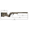 El MDT XRS es un sistema de chasis completo para Tikka T3 y T3x, ajustable y listo para usar, sin necesidad de piezas AR ni acoplamiento.