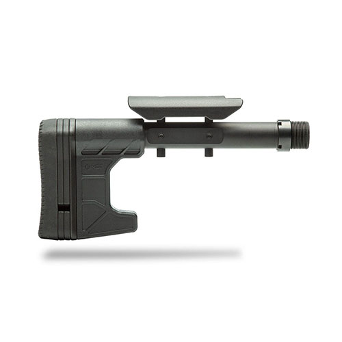 El MDT Composite Carbine Stock es un culatín de polímero duradero y ligero, con ajustes fáciles, 4 espaciadores LOP y slot M-Lok en la parte inferior.