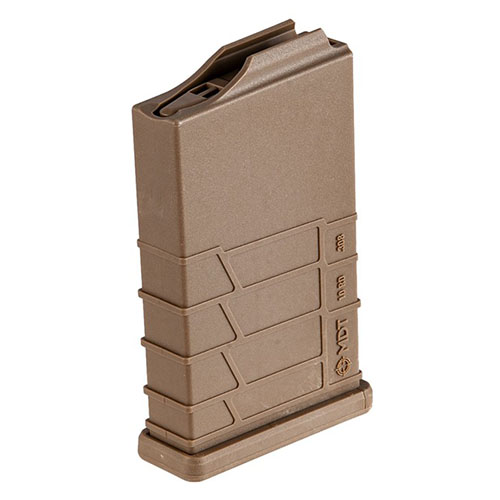 Descubre el cargador MDT Gen2 de polímero, compatible con sistemas MDT y otros chasis M24, ideal para .308 Win y más, con capacidad de 10 rondas.