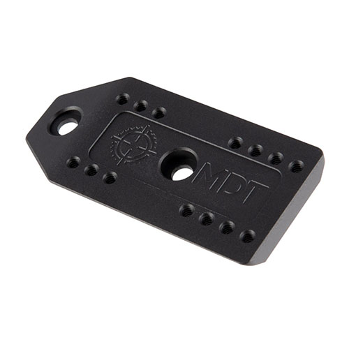 Los rieles MDT M-LOK ARCA son ideales para acoplar tu rifle a trípodes y bipodes, con un acabado anodizado y perfiles adaptables a diversas superficies.