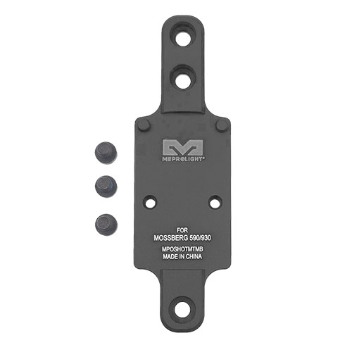 Mejora tu Mossberg 590/930 con la placa MPO PRO-DF, RED & RMR, que ofrece una instalación fácil y compatibilidad con miras RMR para mayor precisión.
