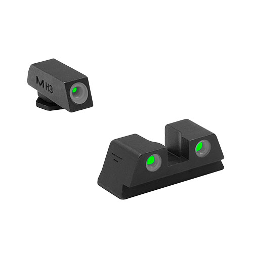 Las miras fijas Meprolight Tru-Dot ofrecen visibilidad mejorada y adquisición rápida del objetivo en cualquier condición, sin necesidad de baterías.