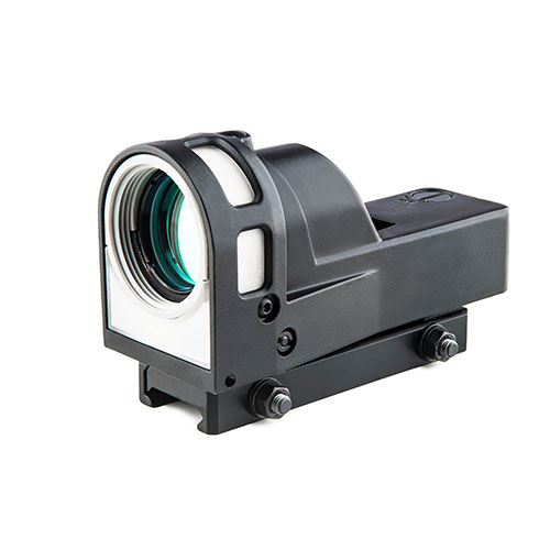 El MEPRO M21 es un visor reflex autoluminado, sin baterías, con retículas intercambiables y óptica de 30mm, ideal para condiciones extremas y uso militar.