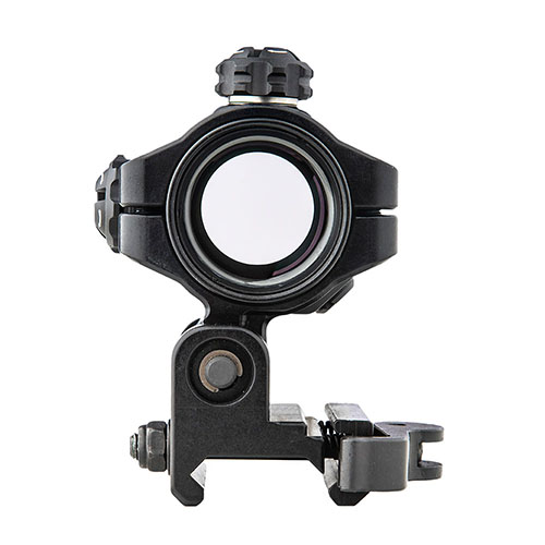 El Mepro MX3-T/F es un potente aumento 3x, compacto y duradero, que se monta en el riel Picatinny y permite una rápida adquisición de objetivos con ambos ojos abiertos.
