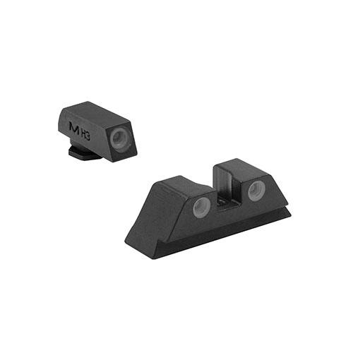 Meprolight® Tru-Dot® ofrece miras nocturnas autoiluminadas que mejoran tu precisión en condiciones de poca luz, con un aumento del 85% en eficiencia de impacto.