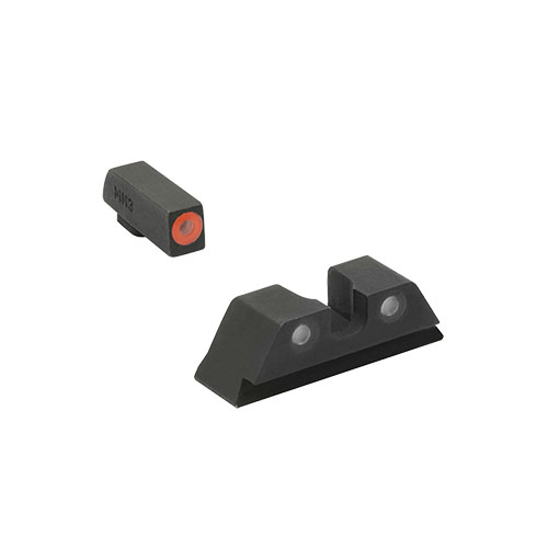 Descubre el HYPER BRIGHT de MEPROLIGHT: miras fijas con tritio que brillan en cualquier luz, sin baterías, resistentes y con colores contrastantes para una rápida adquisición.