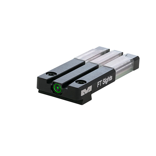 La mira Mepro FT Bullseye™ es rápida, brillante y fácil de usar, con tritio y fibra óptica para cualquier condición, ideal para pistolas como Glock y más.