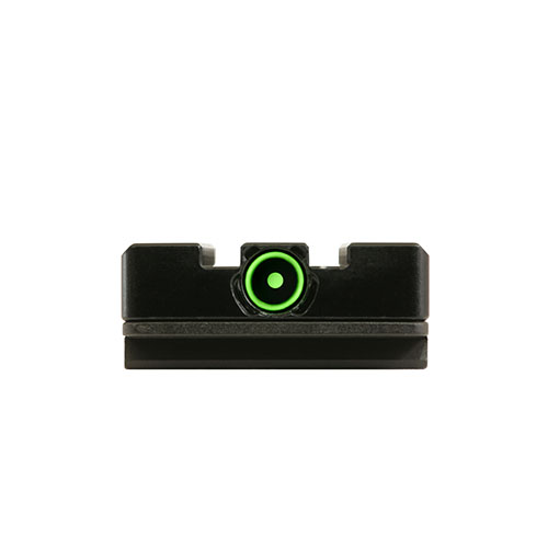 El Mepro FT Bullseye™ es la mira más rápida y brillante, con diseño bajo perfil, tritio y fibra óptica, ideal para disparos precisos en cualquier condición.