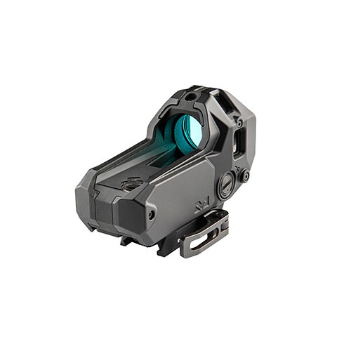 El Mepro M22 es un visor reflex compacto, iluminado por fibra óptica de día y tritio de noche, sin necesidad de baterías, ideal para cualquier condición.