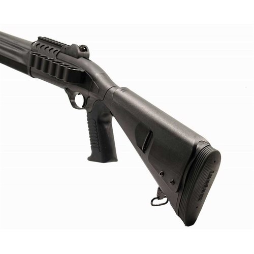 El stock Urbino para Beretta 1301 ofrece un agarre táctico, longitud de tiro de 12.5", y un diseño que reduce la fatiga del tirador, ¡ideal para uso táctico!