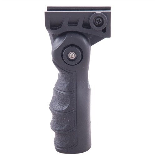 El grip vertical plegable AR-15/M16 mejora el control y la puntería, se pliega para almacenamiento y ofrece 5 posiciones de bloqueo para un uso versátil.