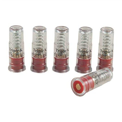 Los DELUXE SNAP CAPS .357 MAG de TRIPLE-K protegen los percutores y permiten practicar de forma segura y efectiva gracias a sus "primers" a resorte.