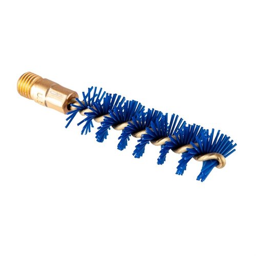 Las brochas IOSSO NYFLEX son duraderas y limpian a fondo armas de fuego. Sus cerdas azules flexibles evitan atascos, mientras que el núcleo de latón no raya el cañón.