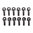 UNCLE MIKES DOME SWIVEL STUD 10-32X1/2" 12 PACK