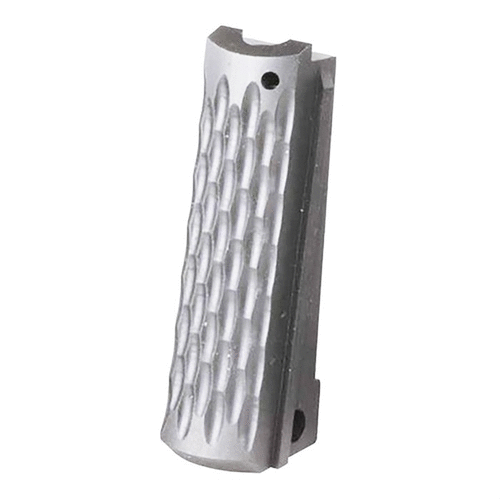 El housing plano para mainspring de 1911 de Ed Brown combina estilo y funcionalidad, ofreciendo un agarre seguro y cómodo, ideal para competiciones y uso táctico.