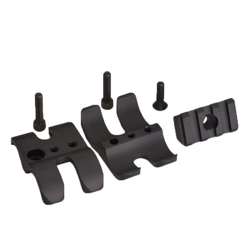 El MAGAZINE EXTENSION SUPPORT CLAMP de Nordic Components ofrece soporte extra para tubos de cargador extendidos, eliminando vibraciones y mejorando la alimentación.