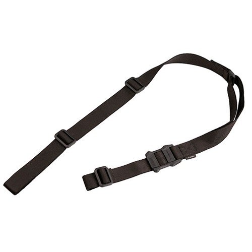 La MS1 Sling de MAGPUL ofrece ajustes rápidos y sin complicaciones, con un diseño modular y resistente, ideal para personalizar tu experiencia de tiro.