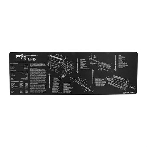 El TEKMAT Long Gun Cleaning Mat protege tu arma durante la limpieza con su superficie suave y respaldo de neopreno antideslizante, fácil de limpiar.