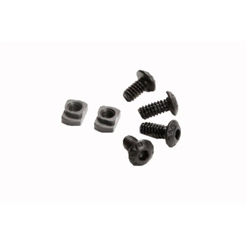 El set de tornillos M-LOK T-Nut de MAGPUL está hecho de acero 4140, incluye tornillos de diferentes longitudes y tiene un parche de rosca reutilizable para un ajuste seguro.