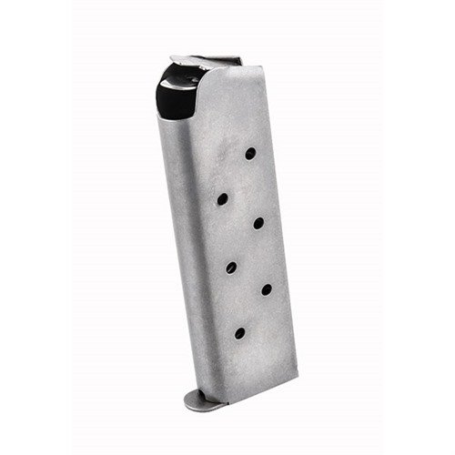 Los cargadores Chip McCormick de acero inoxidable para 1911 .45 ofrecen 8 rondas, con un diseño único para mayor capacidad y tolerancias superiores a las militares.