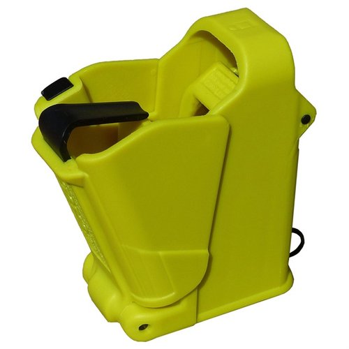 Carga tus cargadores de pistola rápida y fácilmente con el UpLula, protegiendo tus dedos y aumentando la vida útil del cargador. ¡Disfruta más disparando!
