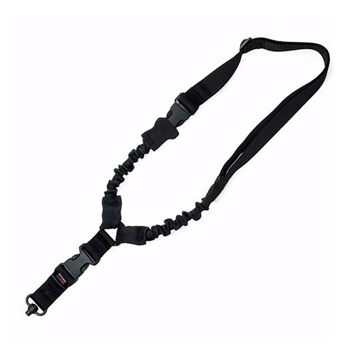 La Bungee Sling de GrovTec ofrece comodidad y control con sus cuerdas elásticas, hebillas de liberación rápida y ajuste fácil sobre equipo táctico.